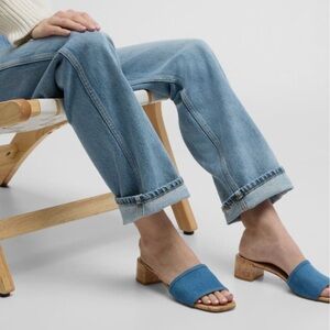 Stuart WEITZMAN | Cayman 35 Block Heel Slide | Vintage Denim